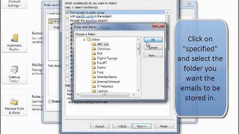 Creating Rules in Outlook 2010