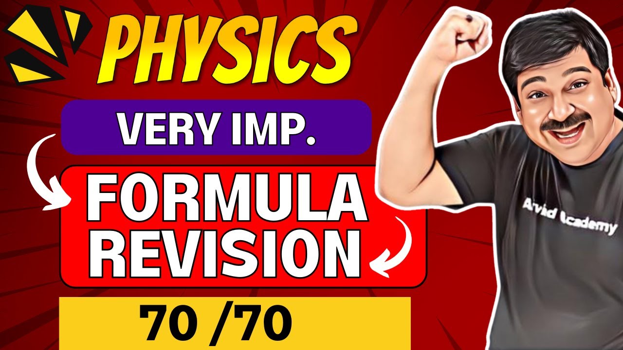 Class 12 Board Exams 2024💥Full Book FORMULA REVISION💥Score 97% in Physics👉 Subscribe @ArvindAcademy