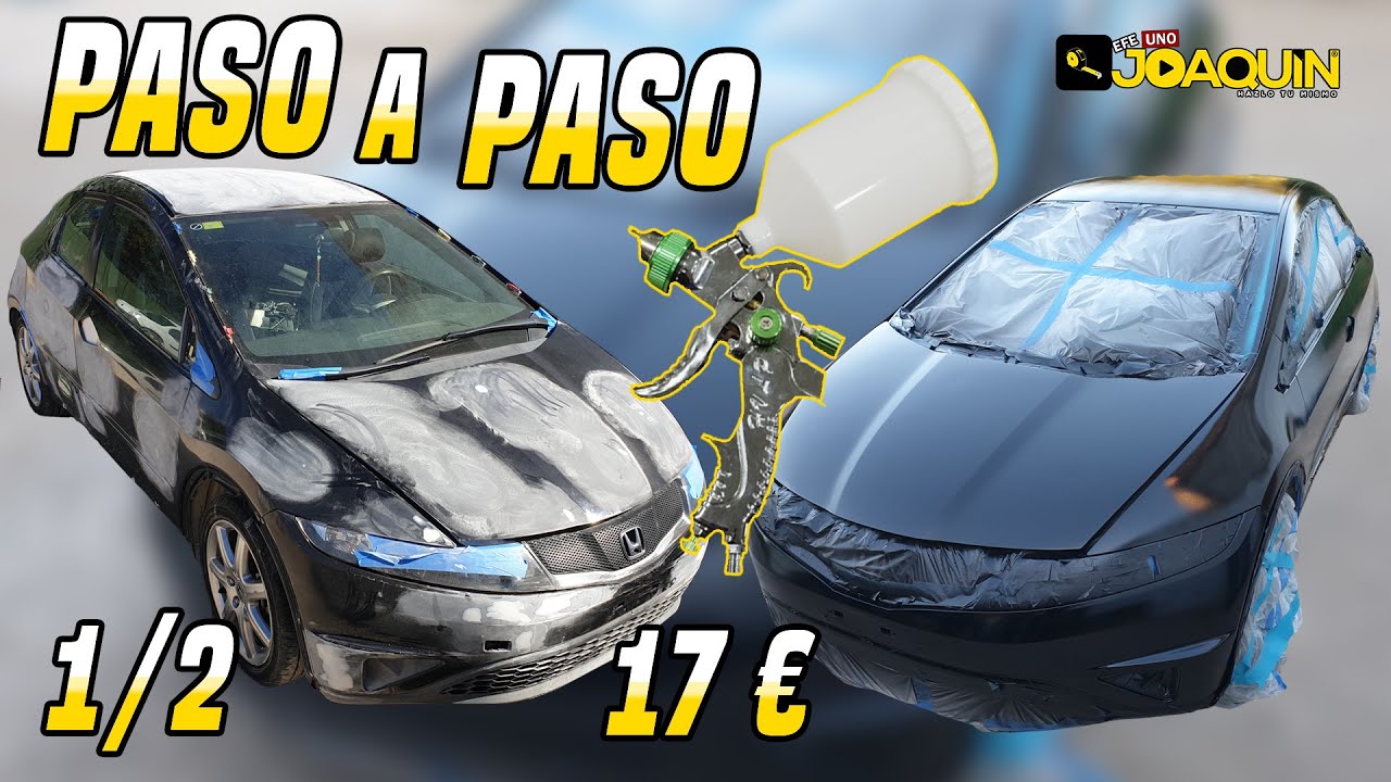 PINTAMOS el #Oxitara! Y sale mal (bueno maomeno 🤣)  Cómo NO pintar un  coche con PISTOLA ELÉCTRICA 