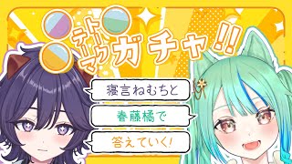 【トークテーマガチャ】寝言ねむちちゃんと親睦をさらに深めていきたいコラボ【春藤橘/寝言ねむち】