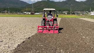 秋の田起こし第二弾！よく乾いた田んぼで田起こしを丸一日かけて仕上げ 