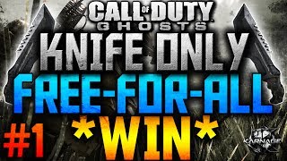 COD: Ghosts - Knife Only FFA Win [LIVE] Challenge #1 - NEW SERIES - KARNAGE Clan Challenge!