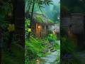 beautiful natural rain forest 🌧️#rainview #shorts #forest #house 🌳☔☔