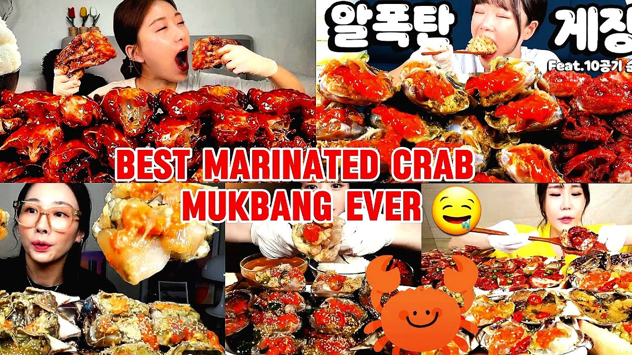 *Best marinated crab mukbang ever that will make you go hungry crazily 😋🤤*