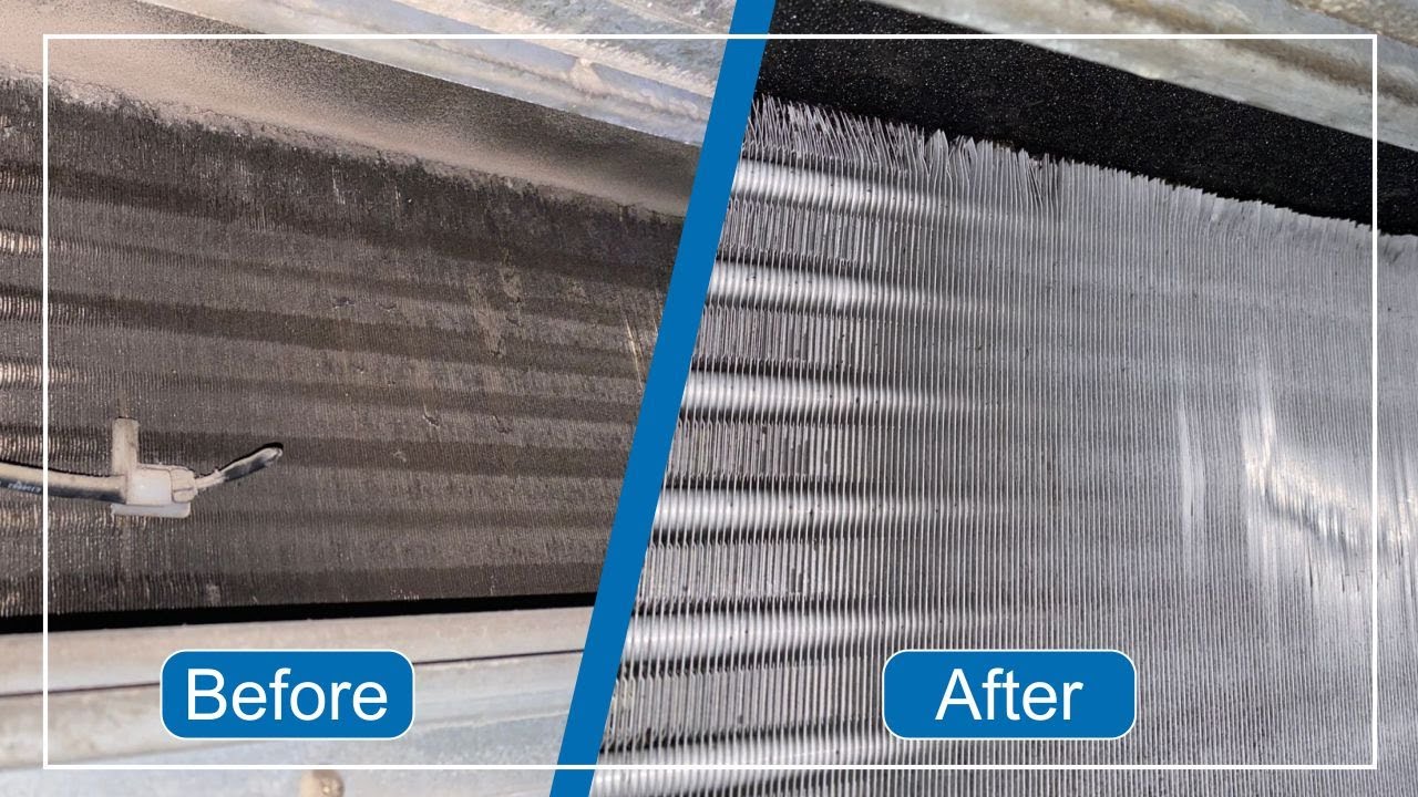 Professional AC Coil Cleaning Services |Before and After AC Coil Cleaning