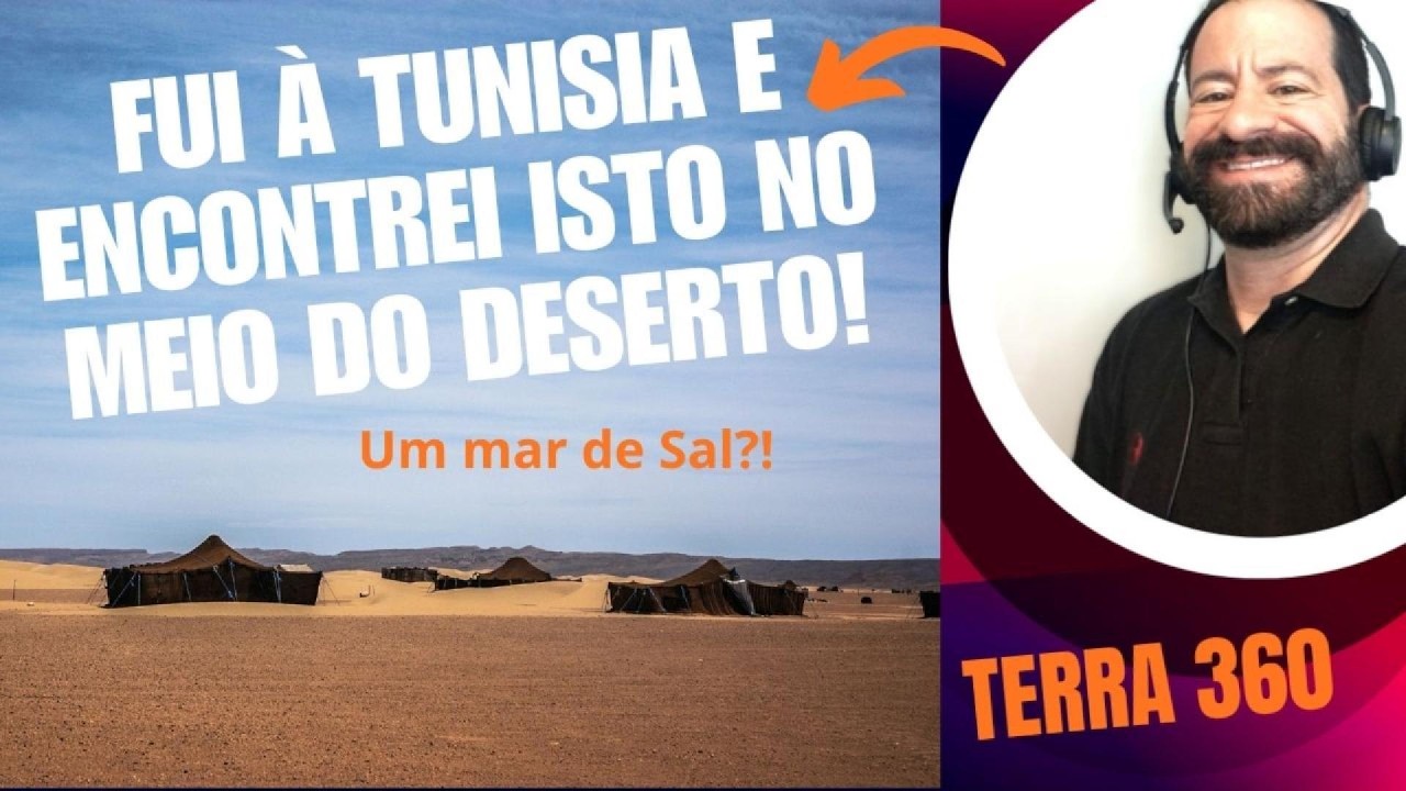 fui à Tunísia e encontrei isto no meio do Deserto: um lago de sal?!