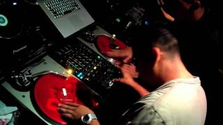 Player Profile Dj Karma & Dj Cyberkid scratching at "THE BANK" Las Vegas