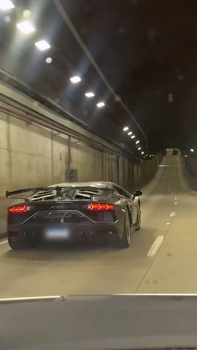 Brutal Lamborghini Aventador SVJ Tunnel Acceleration #shorts