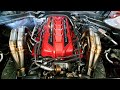 Corvette C8 full custom exhaust system @mofles.scorpion_original. Sirrush Mufflers powered.