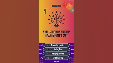 What is the main function of a computers gpu #techquiz #quiz #trivia #shorts #shortsvideo