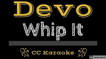 Devo • Whip It (CC) [Karaoke Instrumental Lyrics]