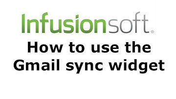 Infusionsoft Gmail Sync Widget (How to use it)