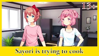Sayori is trying to cook - DDLC Fan Mod