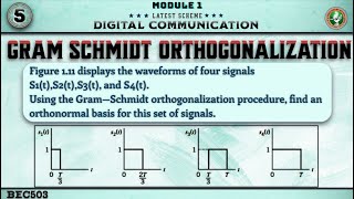5 Gram Schmidt Orthogonalization Procedure 1 IMP Problem Explained | 5th Sem ECE 2022 Scheme VTU