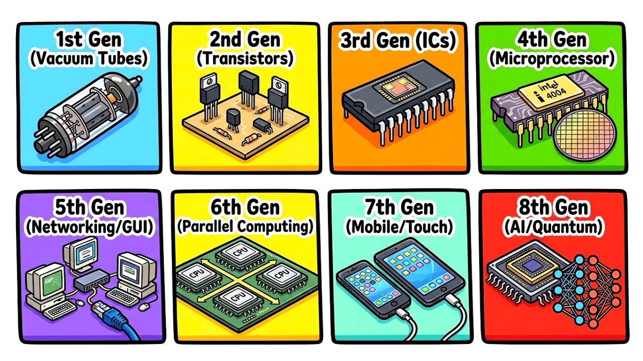 Igeneration Computer Every Computer Generation Explained in 18 Minutes - YouTube