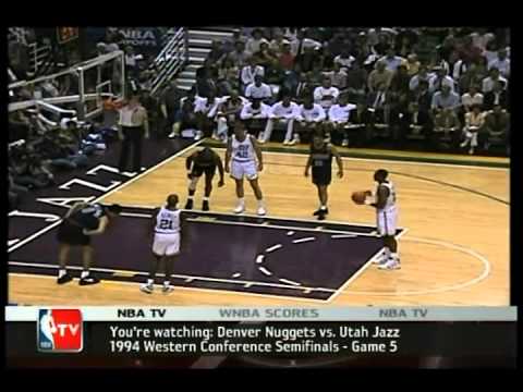 Karl Malone Larry H Miller Incident Game 5 WCSF 94 Vs Denver Nuggets 