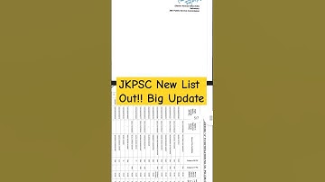 JKPSC NEW official List Out 🔥 #jkpsc #jkpscjobs