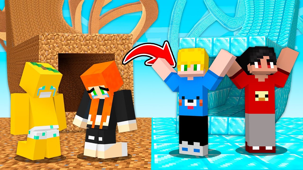 Туннель из АЛМАЗА vs туннель из ЗЕМЛИ в Minecraft!