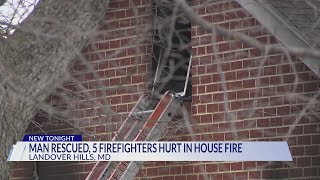 "It's terrible": Man, dog rescued from Landover Hills house fire