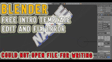 Cara Edit dan Fix Error Free Blender Intro Template Could Not Open File For Writing