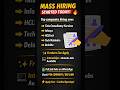 Mass Hiring Started Today! | Freshers Jobs 2026 | Apply Now-Direct Compnay Links #jobs #jobsearch