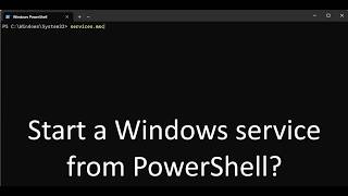 How to Open Services (services.msc) Using PowerShell in Windows