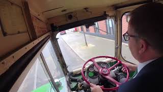 A trip in an AEC Regent V from Ipswich Transport Museum to town and back.