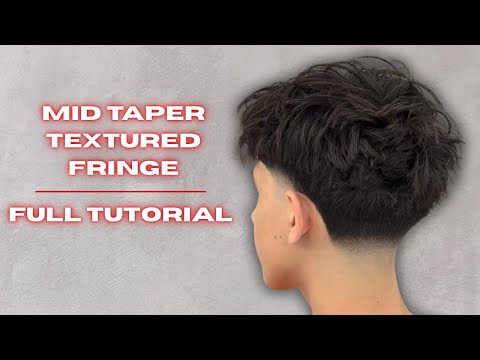 How To Cut a Mid Taper with a Textured Fringe | Full Start-to-Finish Barber Tutorial