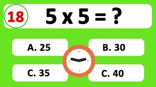 Maths Quiz for kids | Multiplication table Quiz for kids