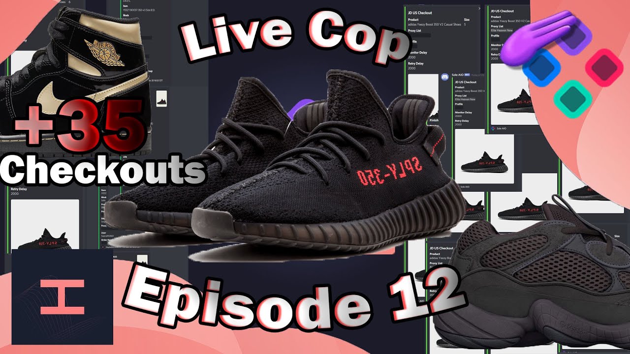 Sole AIO & Hayha Live Cop - Episode 12 - Yeezy 350 bred, Jordan 1 Black Metallic & Yeezy 500 Black