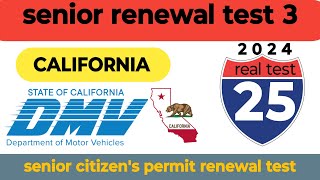 California DMV written test 3 |25 questions |California DMV practice test |
