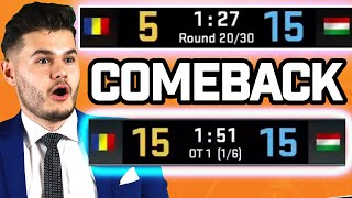 ROMANIA vs. UNGARIA DE LA 5-15 LA 15-15 IN CSGO ?! COMEBACK RECORD?