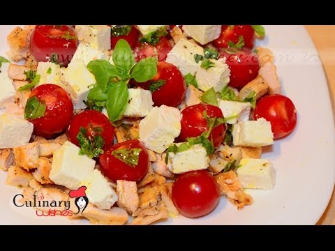 How to cook Chicken Salad with Cherry Tomatoes and Feta Cheese