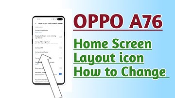 OPPO A76 Home Screen layout icon How to Change