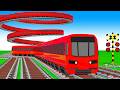 【踏切アニメ】複雑な電車 5 Trains 2026 Climbing Pynamid 🚦 Fumikiri 3D Railroad Crossing Animation #1 #1million