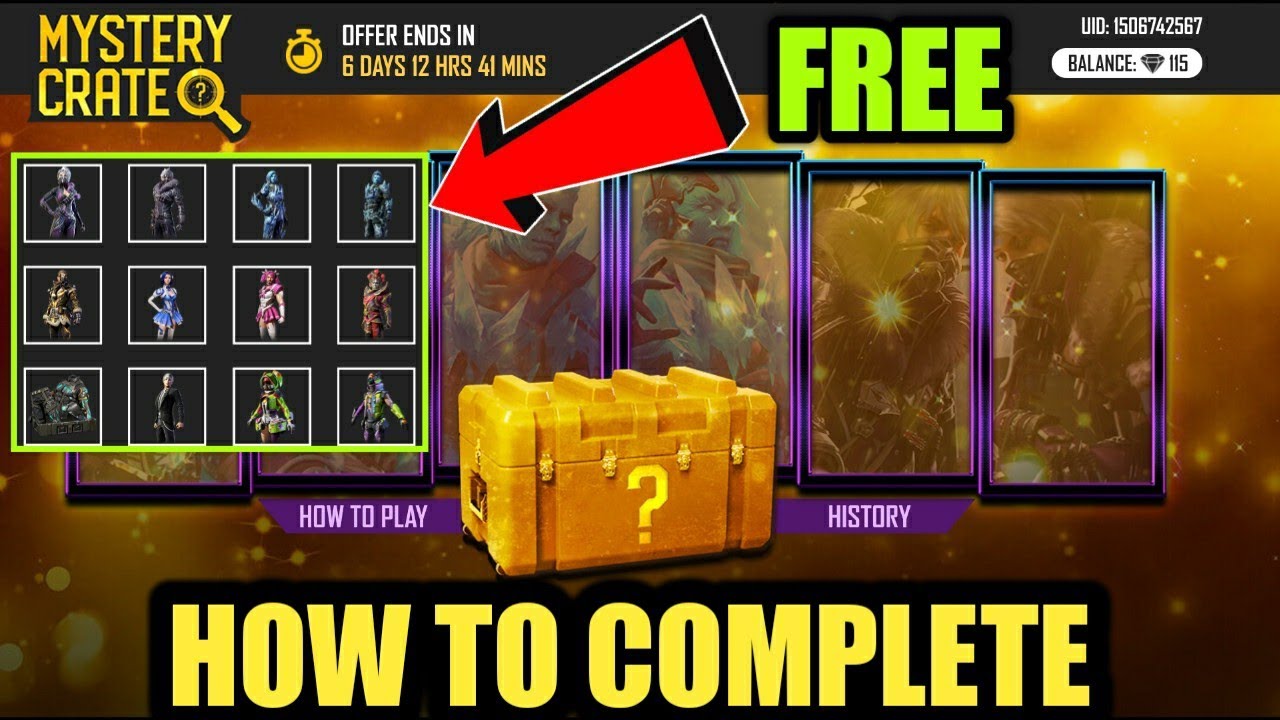 Mystery Crate Event in Free Fire || Mystery Crate Event Full Details, How To Complete ?