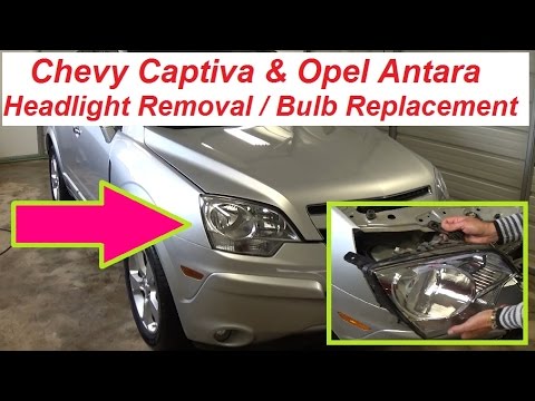 Chevrolet Captiva Sport / Opel Antara Headlight Replacement and Headlight light bulb replacement