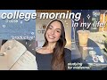 Productive college morning in my life  skincare studying for midterms reading grwm beach etc
