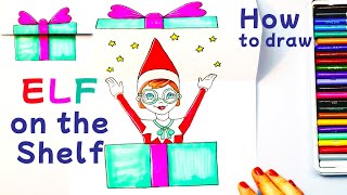 How to Draw Elf on the Shelf Girl Folding Surprise | Christmas Eve | Kids Lessons Online, Part 70