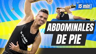 QUEMA GRASA🔥con esta RUTINA de CARDIO SIN SALTOS y ABDOMINALES DE PIE (LOW IMPACT)