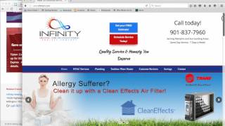 Infinity Heating and Air Conditioning Memphis - Website Audit By Unofficial