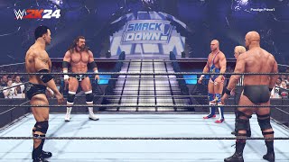 WWE 2K24 - Stone Cold Vs The Rock Vs Triple H Vs Kurt Angle For The WWE Championship (PS5)