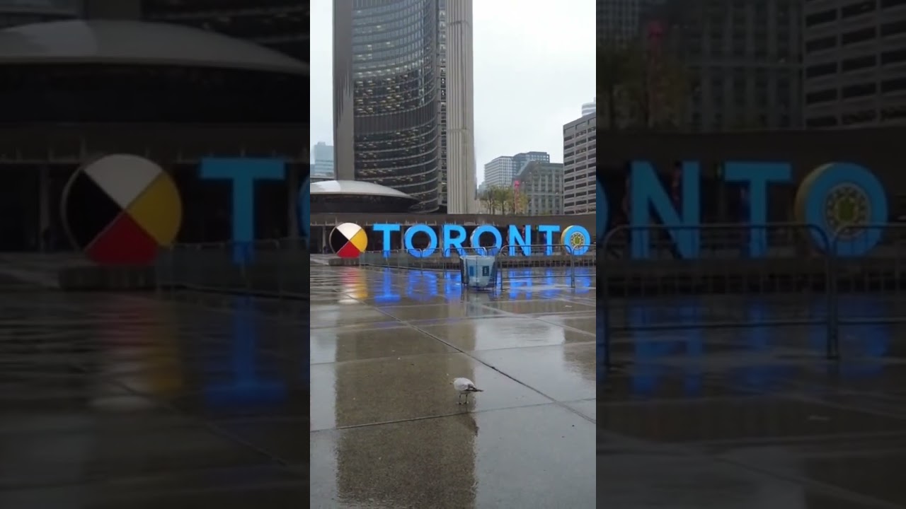 Rainy Day Walk in Downtown Toronto Canada