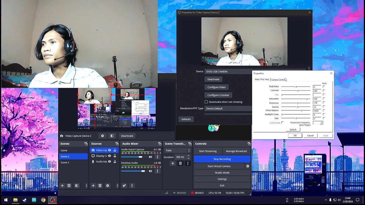 TUTORIAL/CARA setting kamera webcam buat live streaming lewat OBS ...
