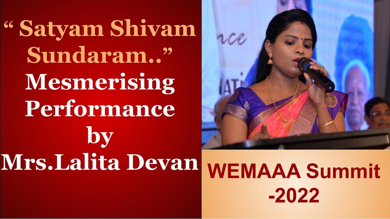 Mesmerising performance by Mrs.Lalita Devan | Satyam Shivam Sundaram ...