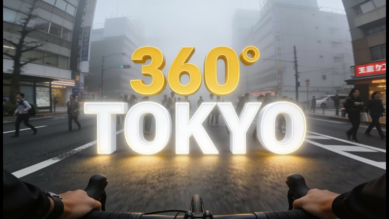 Tokyo’s cozy streets in 360° by bike | 8K