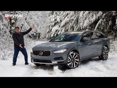 2021 Volvo V90 Cross Country Reviewed on Ice and Snow vs. Subaru Outback