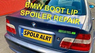 BMW Boot Lip Spoiler Replacement / E46 Self Adhesive Spoiler Using Caramel Toffee Wheel Tool
