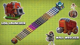 Wall wrecker And log launcher Vs all walls Which one is better #trending