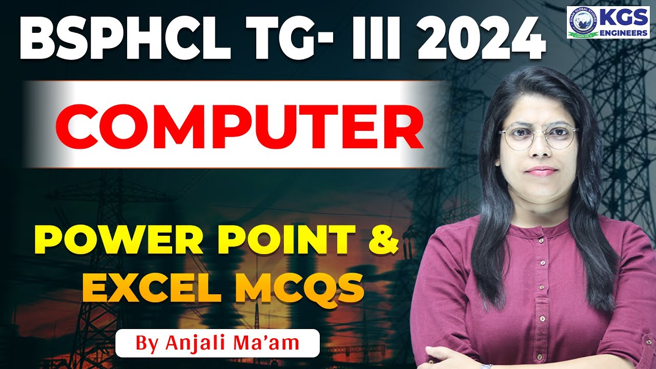 BSPHCL TG III 2024 Computer Power Point Excel MCQs Class 09 Bsphcl tg iii 2024 computer power point excel mcqs class 09